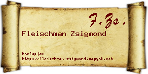 Fleischman Zsigmond névjegykártya